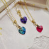 Collier grand cœur Cristal