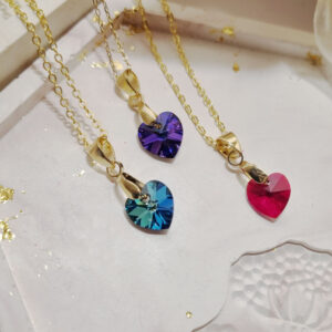 Collier grand cœur Cristal