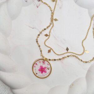 Collier Tahiti rose