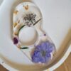 Bague de lecture déco fleurs naturelles - Violet