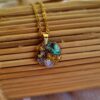 Collier pattes éclat de nacre - Couleur Or