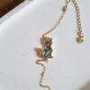 Bracelet chat - éclat de nacre - or & zircon